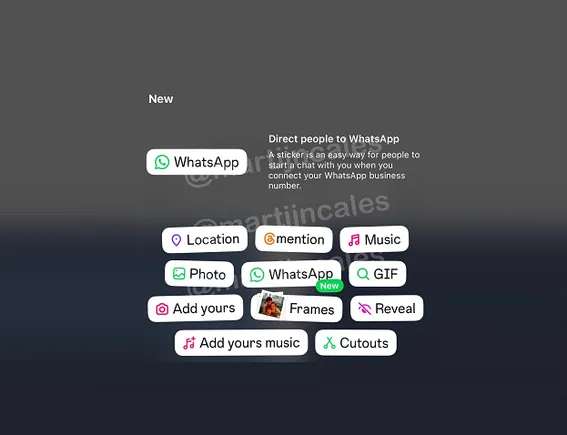 Instagram Checks WhatsApp Sticker To Facilitate DM Connection