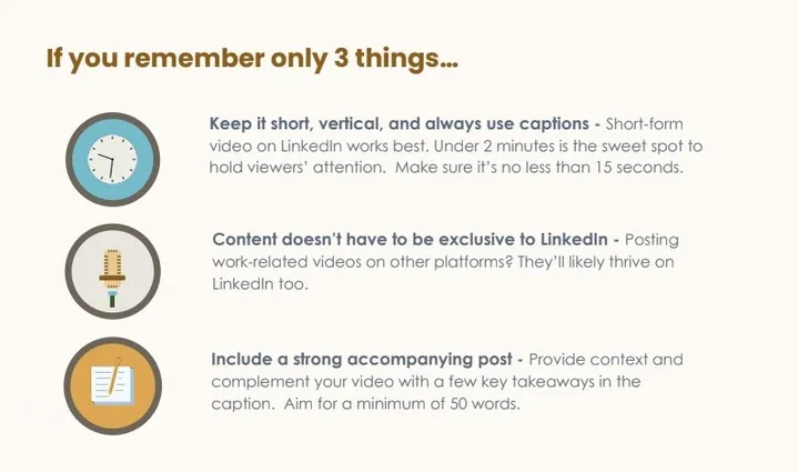 LinkedIn Supplies Recommendations on Posting Quick-Kind Video within the App [Infographic]