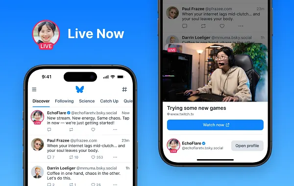 Bluesky Provides Assist for Third Social gathering Dwell Stream Indicators
