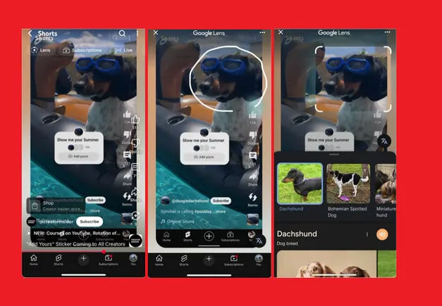 YouTube Provides Lens Search Performance to Shorts