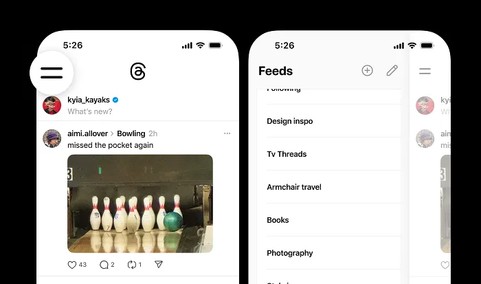 Threads Updates Customized Feeds Entry
