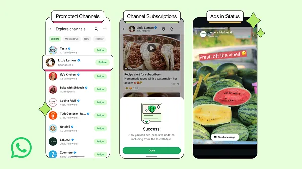 WhatsApp Launches Adverts in Standing Updates, Channel Subscriptions