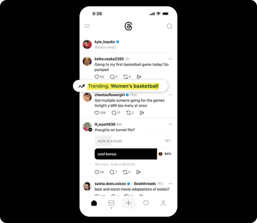 Threads Provides Trending Subject Highlights In-Stream