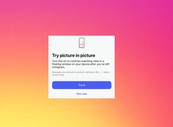 Instagram Exams Image-In-Image Viewing for Reels