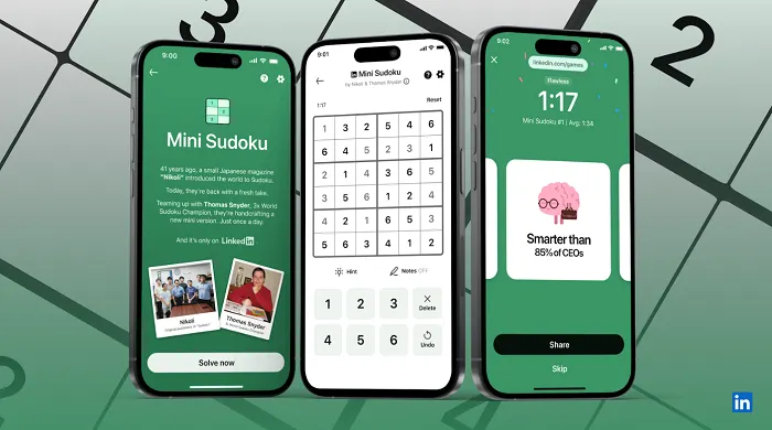 LinkedIn Provides ‘Mini Sudoku’, its Sixth In-App Sport