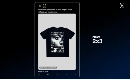 X provides two facet ratio choices for in-stream advertisements