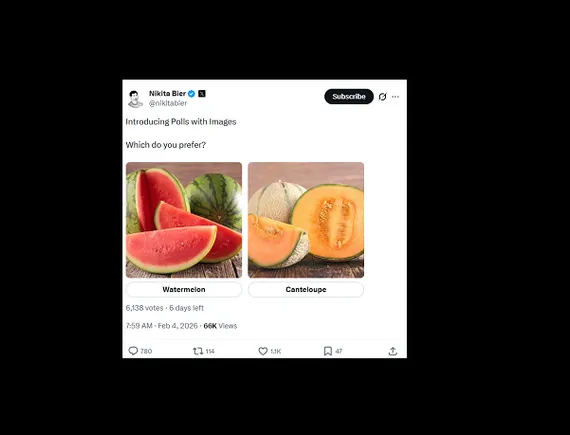 X Provides Pictures to In-Stream Polls